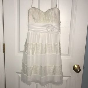 White strapless dress!
